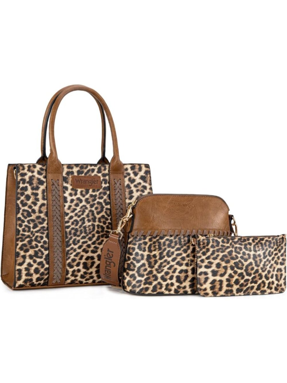 Stylish 3PC Women's Tote, Crossbody Handbag & Wallet Set with Guitar Strap - Picture 1 of 8